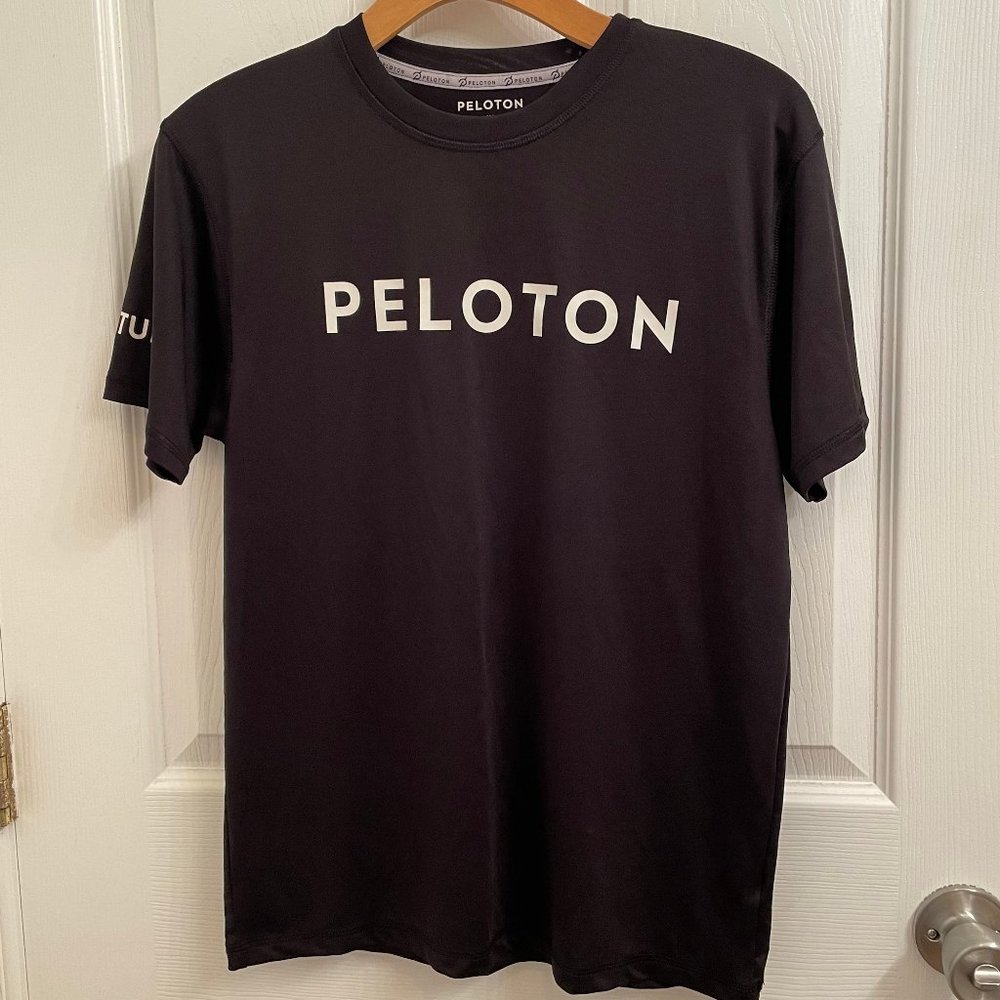 Peloton Century Club Dri Fit Black Tee Short Sleeve Logo Size XS